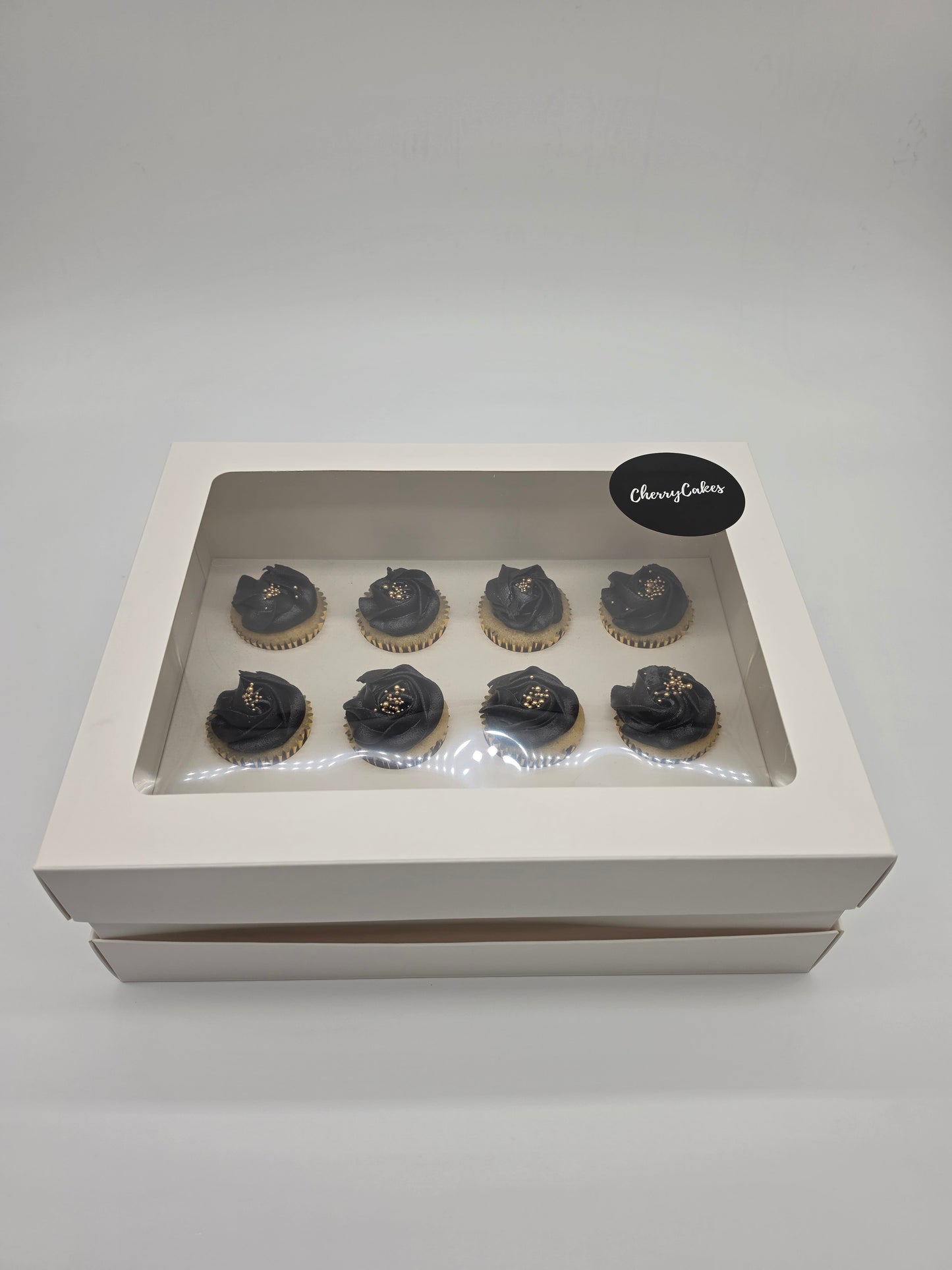 Black & Gold Heart Celebration Cake Set