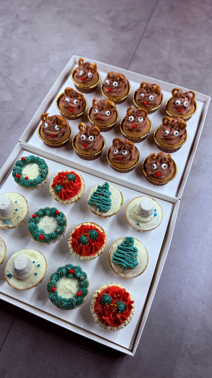Deluxe Christmas Cupcakes x24