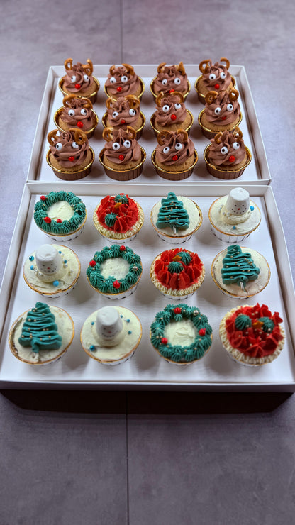 Deluxe Christmas Cupcakes x24