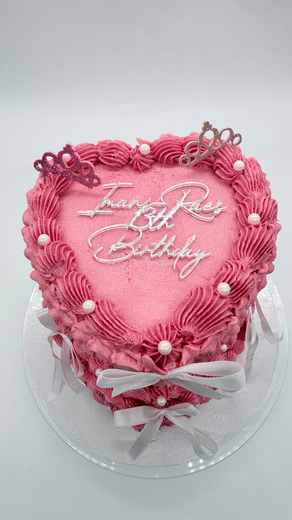 Two-Tiered Heart Celebration Cake
