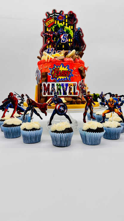 7” Marvel Cake Set